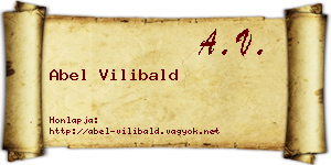 Abel Vilibald névjegykártya